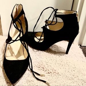 Black Lace Up Heels